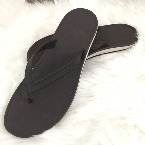 coach rubber flip flops
